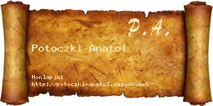 Potoczki Anatol névjegykártya